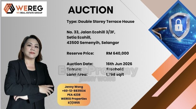 Setia Ecohill, Semenyih, Selangor, Malaysia_Double Storey Terrace House FOR AUCTION, Selangor, Semenyih