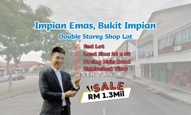 Impian Emas Double Storey Shop Lot End Lot Facing Main Road For Sale Near Bukit Impian, Taman Anggerik, Setia Tropika, Bukit Kempas, Kempas Utama, Johor, Johor Bahru