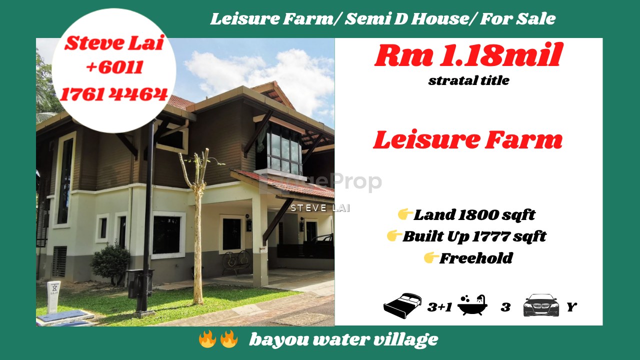 Leisure Farm/ Semi D House/ For Sale, Johor, Gelang Patah