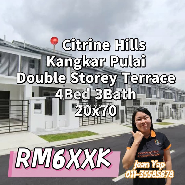 Citrine Hill Kangkar Pulai Double Storey Terrace, Johor, Johor Bahru
