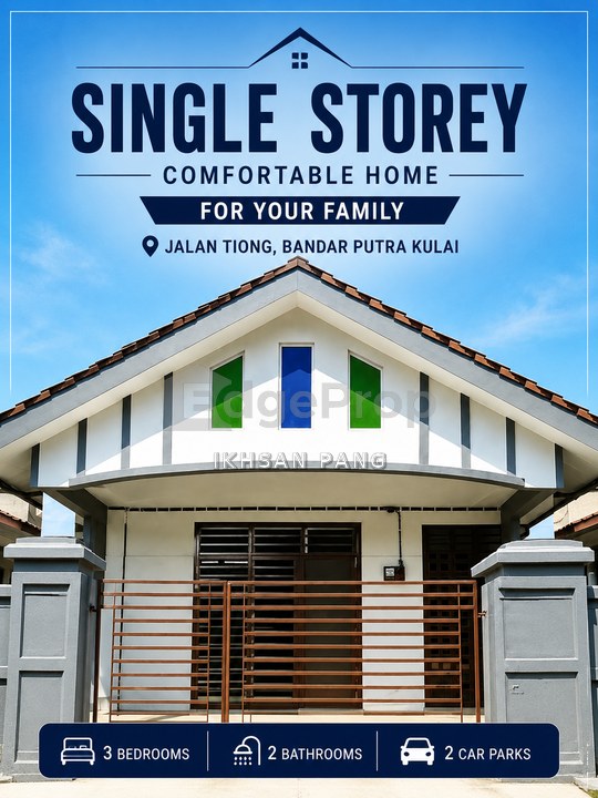 Bandar Putra Kulai Single Storey Terrace House For Rent RM1,500, Johor, Kulai