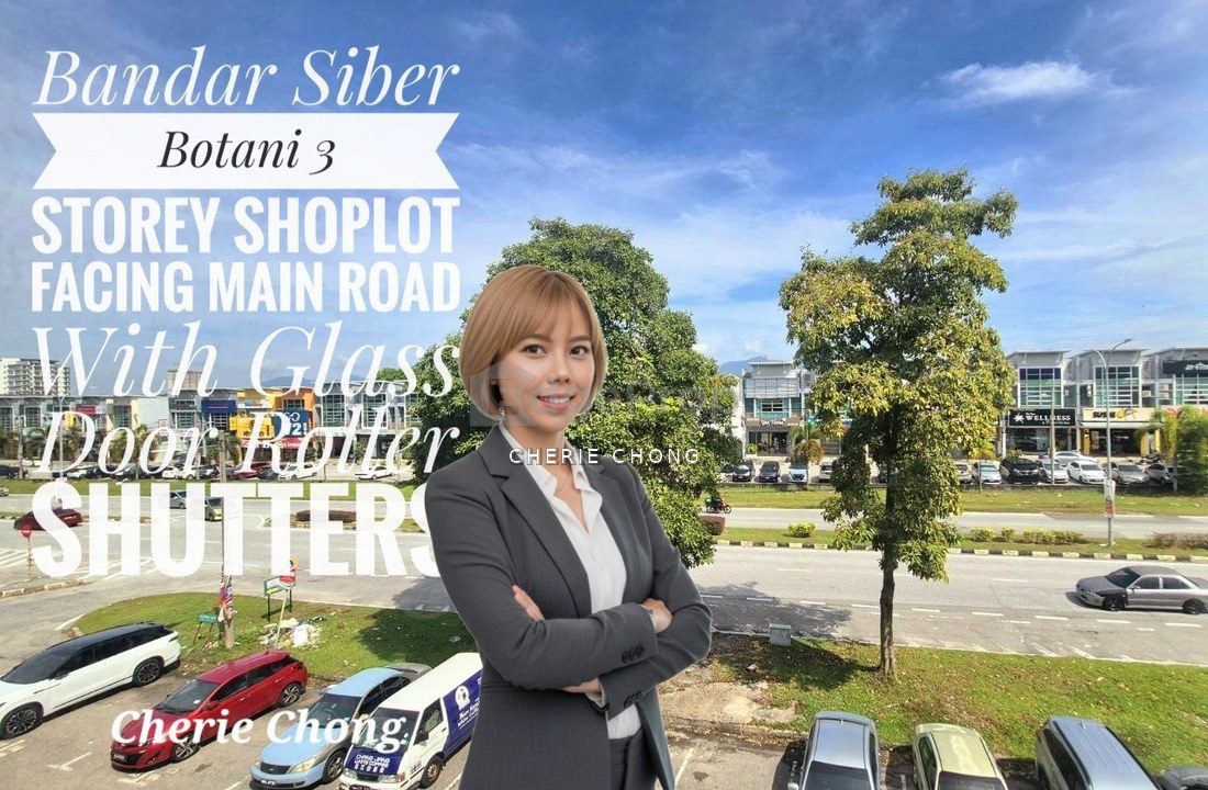Bandar Siber Botani 3 Storey Shoplot Facing Main Road With Glass Door & Roller Shutters , Perak, Ipoh