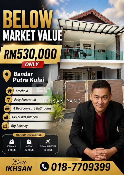 Renovated Double Storey Terrace Bandar Putra Kulai For Sale, Johor, Kulai