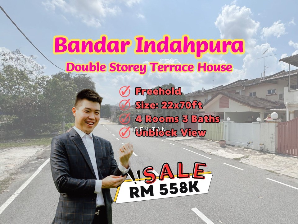Bandar Indahpura Double Storey Terrace House Unblock View Unit For Sale Near Taman Bertema, Taman Muhibbah, Saleng, Diamond Residency, Taman Mesra, Johor, Kulai