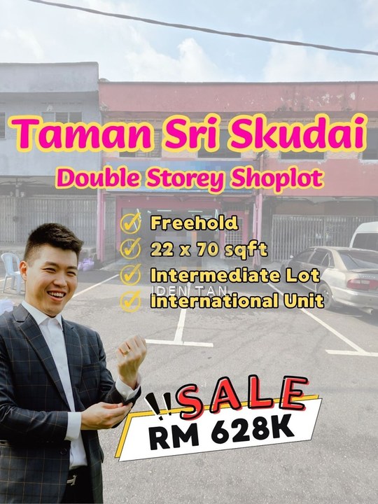 Sri Skudai Double Storey Shop Lot For Sale Near Sri Putri, Taman Harmoni, Taman Nesa, Impian Emas, Desa Skudai, Skudai Indah, Taman Universiti, Skudai, Johor, Johor Bahru