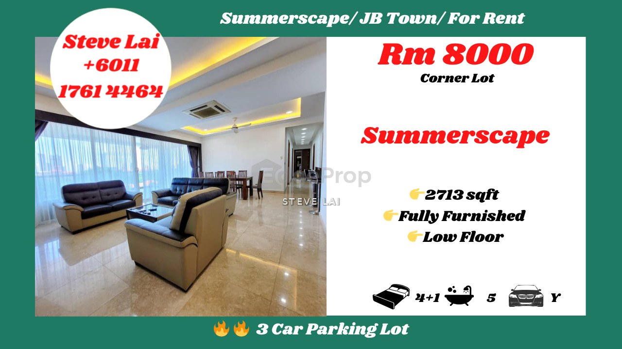 SummerScape/ Jb Town/ For Rent, Johor, Johor Bahru