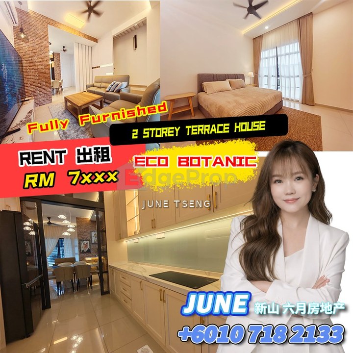 Eco Botanic - 2 Storey Terrace House For Rent, Johor, Nusajaya