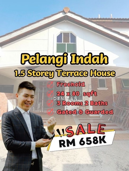 Pelangi Indah 1.5 Storey Terrace House For Sale Near Bestari Indah, Puteri Wangsa, Taman Gaya, Tebrau, Johor Jaya, Desa Cemerlang, Desa Jaya, Austin, Johor, Ulu Tiram