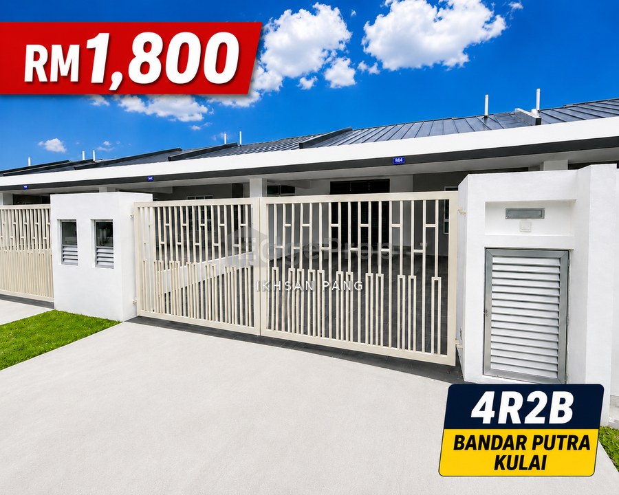 Bandar Putra Kulai Gated & Guarded Single Storey Terrace House | 4R2B | RM1,800, Johor, Kulai
