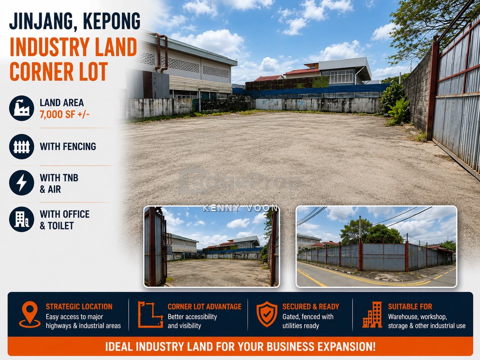 7000sf Industry land, Jinjang Utara, Jinjang, kepong, Kuala Lumpur, Kepong