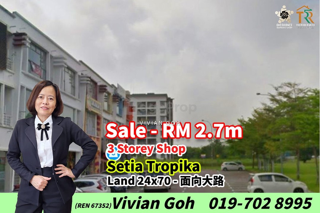 Setia Tropika - 3 Storey Shop For Sale, Johor, Johor Bahru