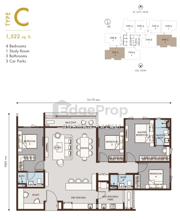 NEW SPACIOUS LUXARIOUS PARK ONE CONDO MELAWATI 3 Car Parks, Selangor, Taman Melawati