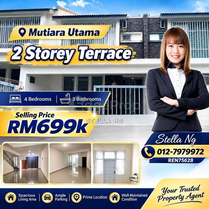 Mutiara Utama, Skudai 2 storey Terrace hse for Sale, Johor, Skudai