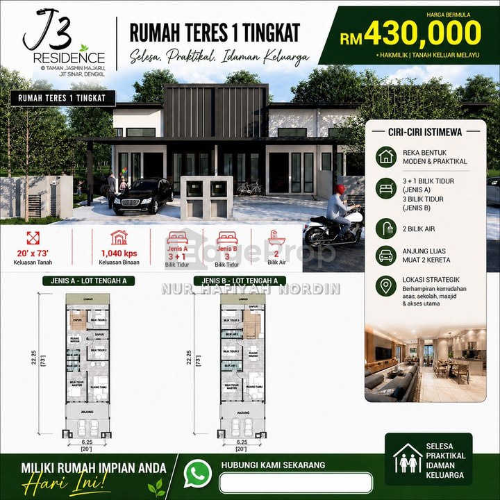 Jenderam Dengkil | Rumah Baru Teres Setingkat, Selangor, Dengkil