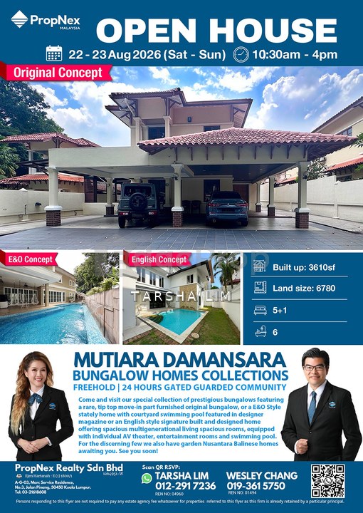 Zone C Value Buy Bungalow Open House on 22nd & 23rd August 2026 (Saturday & Sunday), Selangor, Petaling Jaya
