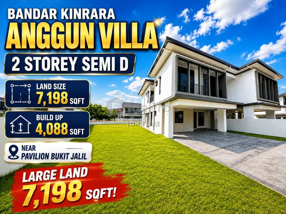 Bandar Kinrara BK8 Anggun Villa 2 Storey Semi D House For Sale Freehold Bigger Land Size 7198sqft Build Up 4088sqft Near Pavilion Bukit Jalil, Selangor, Bandar Kinrara Puchong