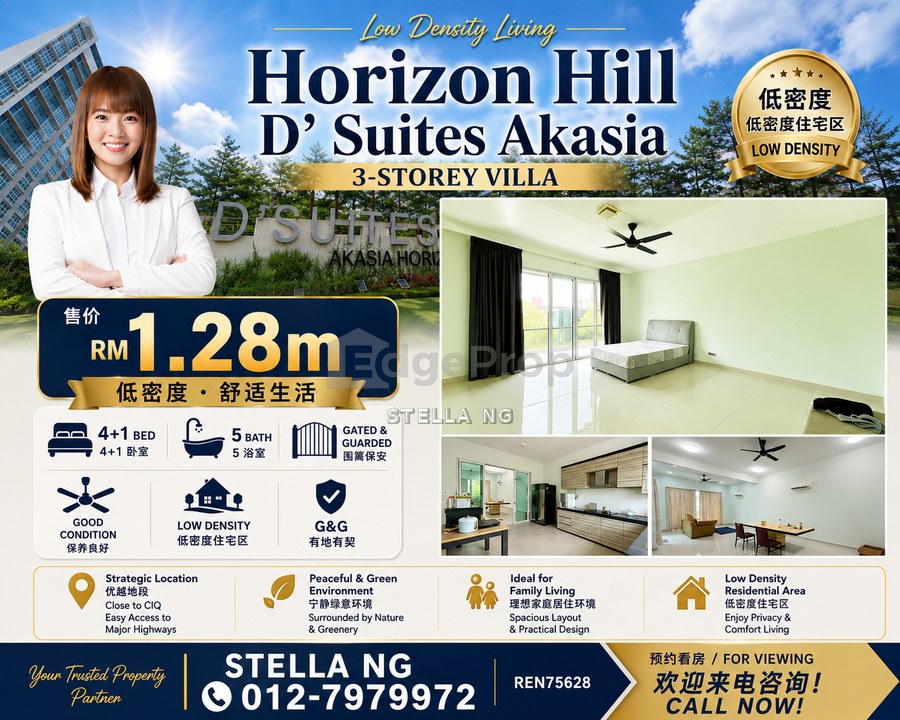 D'Suites Akasia Horizon Hills 3 Storey Villa for Sale , Johor, 