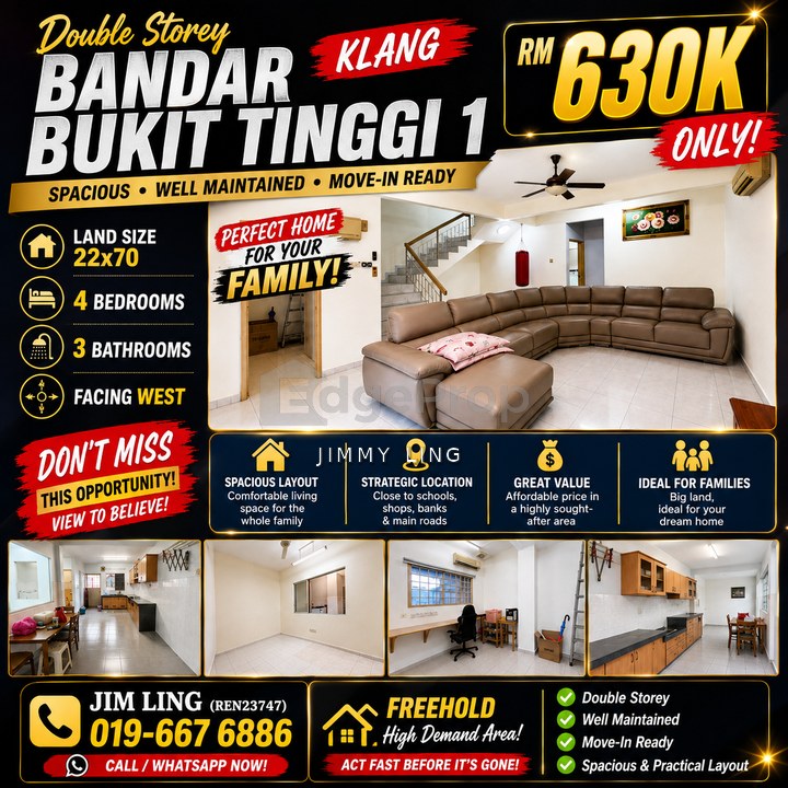 Below Market, 2 sty Bandar Bukit Tinggi 1 Klang 